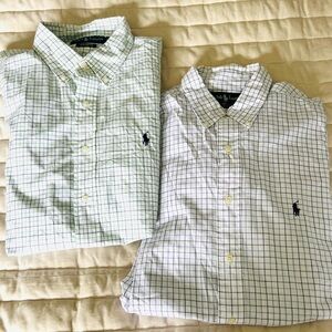 Ralph Lauren Yarmouth and Custom Fit Button-Up Shirt bundle